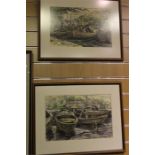 two framed pictures after p j golding dated 1968