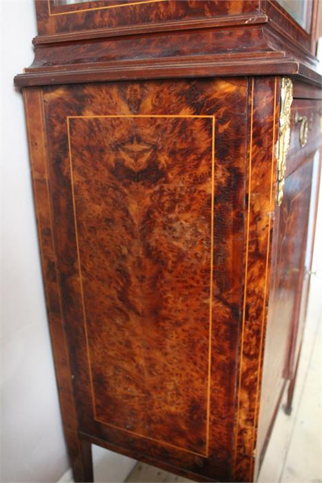 A Fine quality early 20th century French burr yew , inlaid and ormolu glass, mirror backed, - Image 10 of 12