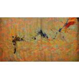 ABSTRACT ART UNFRAMED / UNMOUNTED CANVAS IN STYLE OF ROSS JACKSON "HILLSDALE 5 " MARCH 1974 173 (