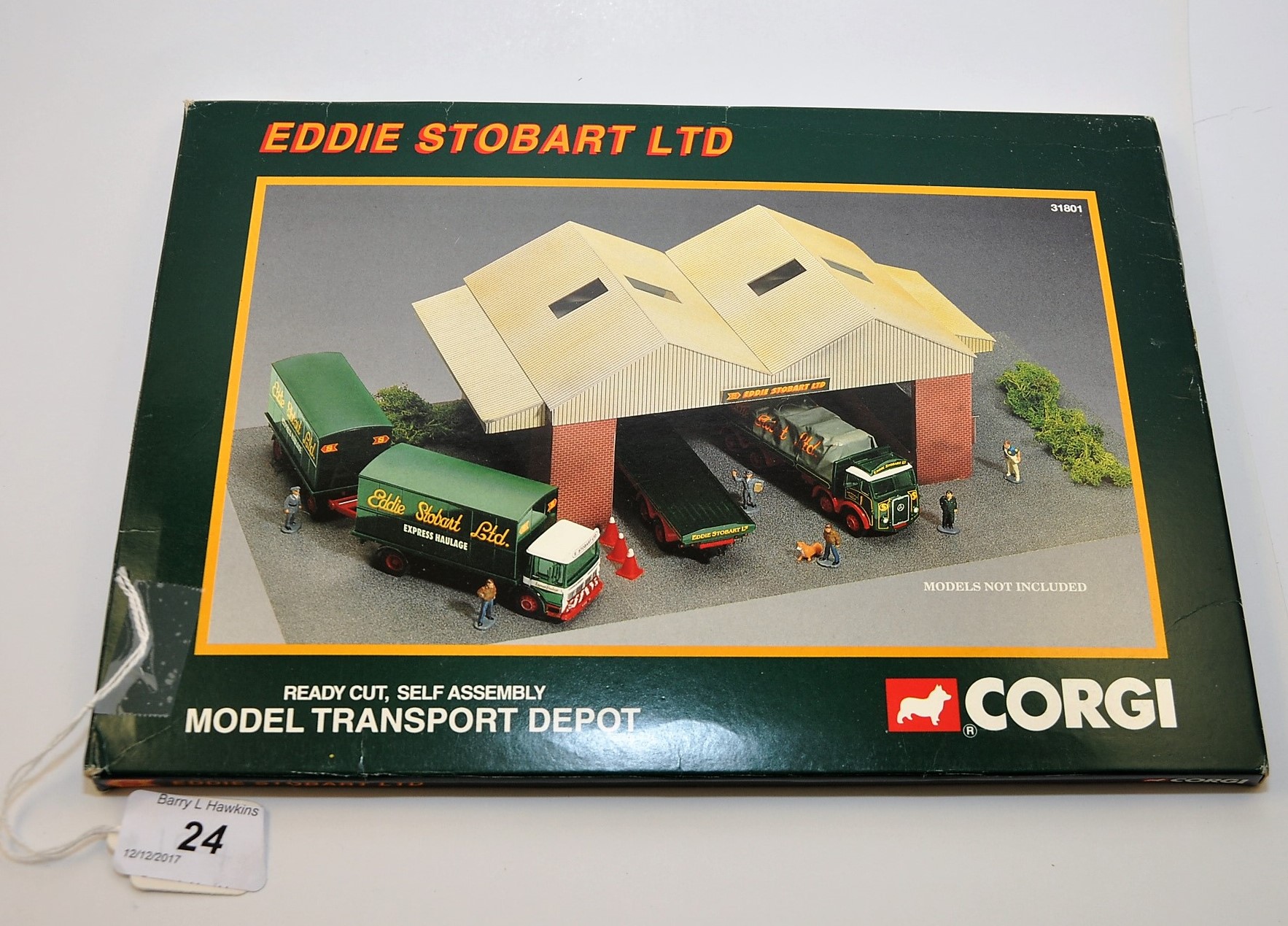 CORGI EDDIE STOBART READY CUT SELF ASSEMBLY TRANSPORT DEPO SET IN BOX (GC)