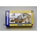 KOMATSU 1:50 SCALE WB146 BACKHOE LOADER MANUFACTURED BY FIRST GEAR WITH BOX