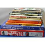 9 BOOKS ROAD TRANSPORT / MILITARY VECHICLES / TRUCK AND BUSES / BRITISH LORRIES ALL IN (VGC)