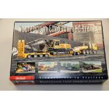 CONRAD 1:50 SCALE NOOTEBOOM EURO LOWBED TRAILER WITH STEERING AXLES INCLUDING TRACTOR WITH BOX