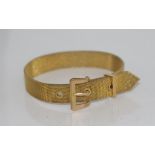 Good vintage 15ct yellow gold mesh bracelet weight: approx 23 grams, size: adjustable