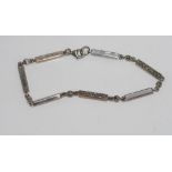 Silver marcasite bracelet with MOP