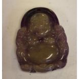 Carved jade Buddha pendant 5cm high