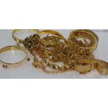 Quantity of gold tone jewellery