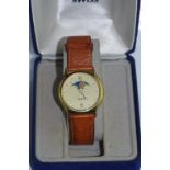 Vintage Tissot F356 moon phase quartz phase watch currently working