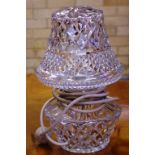 Good Webb and Corbett cut crystal side table lamp H31cm approx