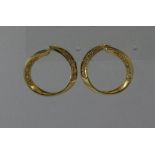 18ct yellow gold & diamond earrings TDW=0.20ct, weight: approx. 6.5grams,