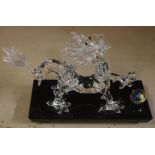 Swarovski Crystal SCS Dragon & stand, with original box, 10.5cm high approx.