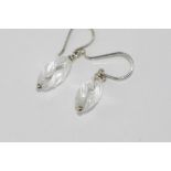 Silver and rock crystal earrings