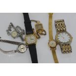 Six assorted watches including Omega & CYMA