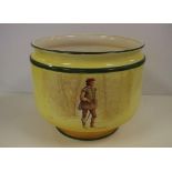 Royal Doulton Shakespeare series large jardiniere series ware, "Rosalind, Orlando" 26 cm high