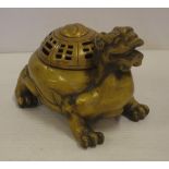 Chinese brass censer in dragon form