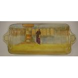 Royal Doulton Shakespeare series sandwich tray series ware, "Shylock" 46 cm long