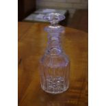 Georgian cut glass decanter 27cm high