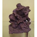 Oriental carved figure 15.5cm high