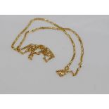 9ct yellow gold necklace / chain weight: approx 4.4 grams, size: approx 50cm length