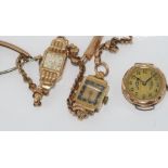 Three ladies 9ct vintage watches including Lauris(Handley), Jewellex and a vintage 9ct cased