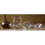 Four assorted Swarovski Crystal items with original boxes