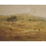 Patrick Carroll (1949-) "Sunrise Mount Panorama Bathurst", oil on board, signed and dated 74 lower