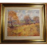 Robert Wilson, oil on board 'Basket Willows', signed lower right, 36.5 x 44.5cm approx