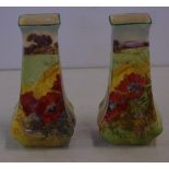 Two Royal Doulton "poppies in cornfield " vases H11cm approx