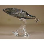 Swarovski Crystal SCS young blue Whale #1096741, with original box, 7cm high approx.