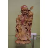 Oriental soapstone man & boy figurine 24cm high