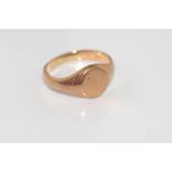 9ct rose gold ring weight: approx 2.4 grams,size: I-J/4