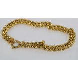 9ct yellow gold necklace with bolt clasp weight: approx 92.7 grams, size: approx 44.5cm length