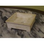 Oriental carved stone bonsai dish 18 x 18cm