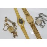 Four assorted wrist watches
