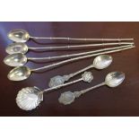 Eight assorted sterling silver spoons 88g approx.