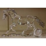 Swarovski Crystal SCS Horse Esperanza & plaque, #504728, with original box, 12.5cm high approx.