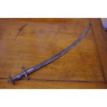 Antique Indian Talwar sword all steel, 18th century, 85cm long approx