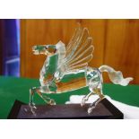 Swarovski crystal SCS 'The Pegasus' figurine SCS annual edition 1998, together with original