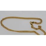 9ct yellow gold curb link chain with parrot clasp weight: approx 31.4 grams, size: approx 40cm
