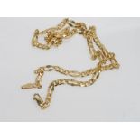 14ct gold chain with 9ct gold parrot clap weight: approx 8.6 grams, size: approx 42cm in length