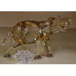 Swarovski Crystal SCS Cinta Elephant & plaque, #1137207, with original box, 11.5cm high approx.