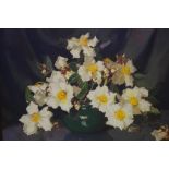 Alan Douglas Baker (1914-87), oil on board untitled, magnolias, signed lower right, 49 x 59cm