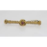 Good 18ct yellow gold brooch with twists and knots weight: approx 5.9 grams