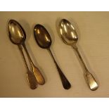 Four antique silver soup spoons to include 2 Russian Imperial silver hallmarked 1882 & 1894 and 2