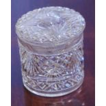 Edinburgh cut crystal lidded jar H12cm approx