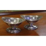 Pair of George lll sterling silver salts maker: Robert Hennell I & David Hennell II, hallmarked