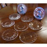 Ten Waterford crystal Kathleen ice plates D20.5cm approx