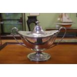 Antique Georgian style silver plate soup tureen 33cm handle to handle approx.