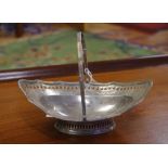 Victorian sterling silver basket hallmarked London 1890, 127g approx., 18cm wide approx.