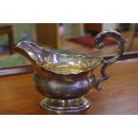 Victorian sterling silver sauce jug maker: Robinson, Edkins & Aston, hallmarked Birmingham 1844,